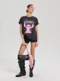 T-Shirt mit Druck im Loose-Fit Stitch - Grau - SINSAY - small4