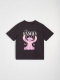 T-Shirt mit Druck im Loose-Fit Stitch - Grau - SINSAY - small3
