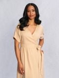 Rochie cu conținut ridicat de viscoză - galben-pal - SINSAY - small5