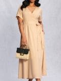 Rochie cu conținut ridicat de viscoză - galben-pal - SINSAY - small6