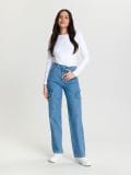 Wide leg farmerke - plava - SINSAY - small3