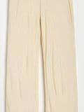 Nabrane pantalone širokih nogavica - nude - SINSAY - small9