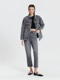 Kurtka jeansowa - szary - SINSAY - small3