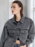 Kurtka jeansowa - szary - SINSAY - small1
