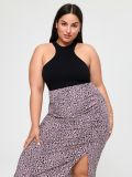 Spódnica midi z rozcięciem - wielobarwny - SINSAY - small2