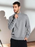 Світшот з коміром гольф - сірий - SINSAY - small5