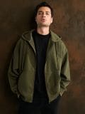 Duks s patentnim zatvaračem comfort - khaki - SINSAY - small1