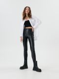 Pantaloni din piele ecologică - negru - SINSAY - small1