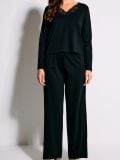 Kaheosaline pidžaamakomplekt - must - SINSAY - small4