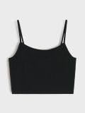 Peente õlapaeltega crop top - must - SINSAY - small3