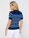 Pulover s kratkimi rokavi - mornarica - SINSAY - small2