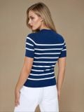Sweter z krótkim rękawem - granatowy - SINSAY - small3