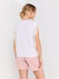 Bluza s ukrasnom čipkom - krem - SINSAY - small2