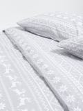 Set lenjerie de pat din bumbac - gri deschis - SINSAY - small3