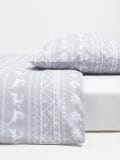 Set lenjerie de pat din bumbac - gri deschis - SINSAY - small5