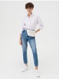 Jeansy mom high waist - niebieski - SINSAY - small1