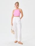 Crop top s tankimi naramnicami - roza - SINSAY - small2