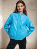 Kunstnahast bomber-jakk - helesinine - SINSAY - small3