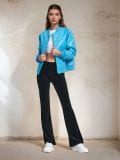 Kunstnahast bomber-jakk - helesinine - SINSAY - small4