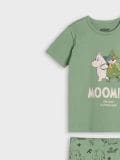 Pamučna dvodelna pidžama The Moomins - čeličnozeleno - SINSAY - small15