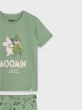 Pamučna dvodelna pidžama The Moomins - čeličnozeleno - SINSAY - small17