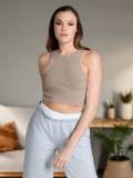 Crop top - bež - SINSAY - small4
