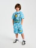 Kratke pantalone s tie-dye uzorkom SmileyWorld® - plava - SINSAY - small1
