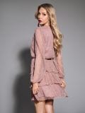 Mini obleka z volani - nude - SINSAY - small2