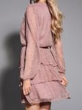 Mini obleka z volani - nude - SINSAY - small7
