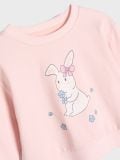 Felpa con stampa - rosa pastello - SINSAY - small4