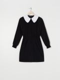 Dress with Peter Pan collar - black - SINSAY - small2