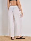 Wide leg hlače - krem - SINSAY - small2