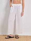 Wide leg hlače - krem - SINSAY - small3