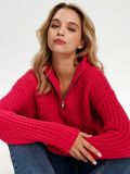 Sweter ze stójką - różowy - SINSAY - small2