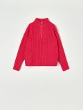 Sweter ze stójką - różowy - SINSAY - small1