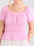 Kroogitud pluus - roosa - SINSAY - small1