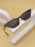 Okulary przeciwsłoneczne kocie oczy - czarny - SINSAY - small3