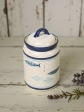 Ceramiczny pojemnik na żywność w stylu cottage - granatowy - SINSAY - small1
