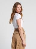 Plain crop top - white - SINSAY - small4