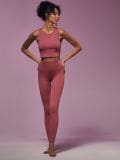 Legginsy GYM HARD - różowy - SINSAY - small1