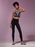Legginsy GYM HARD - czarny - SINSAY - small1