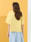 Oversized-lõikega T-särk - helekollane - SINSAY - small3