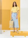 Oversized-lõikega T-särk - helekollane - SINSAY - small2