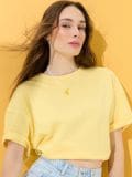 Oversized-lõikega T-särk - helekollane - SINSAY - small7
