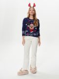 Sweter z lampkami LED - granatowy - SINSAY - small2