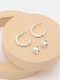 Сережки, 2 пари - срібний - SINSAY - small1