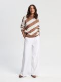 Sweter w paski - beżowy - SINSAY - small2