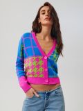 Gemusterte Strickjacke - Mehrfarbig - SINSAY - small2
