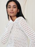 Sweter ażurowy - kremowy - SINSAY - small1