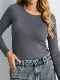 Bodi z dolgimi rokavi - temno siva - SINSAY - small5